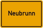 Ortsschild der Gemeinde Neubrunn