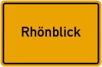 Ortsschild der Gemeinde Rhönblick