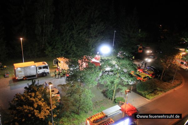 Brand und Verletzte an der Landeserstaufnahmestelle in Suhl - Suhl - 19.08.2015 - Bild #1