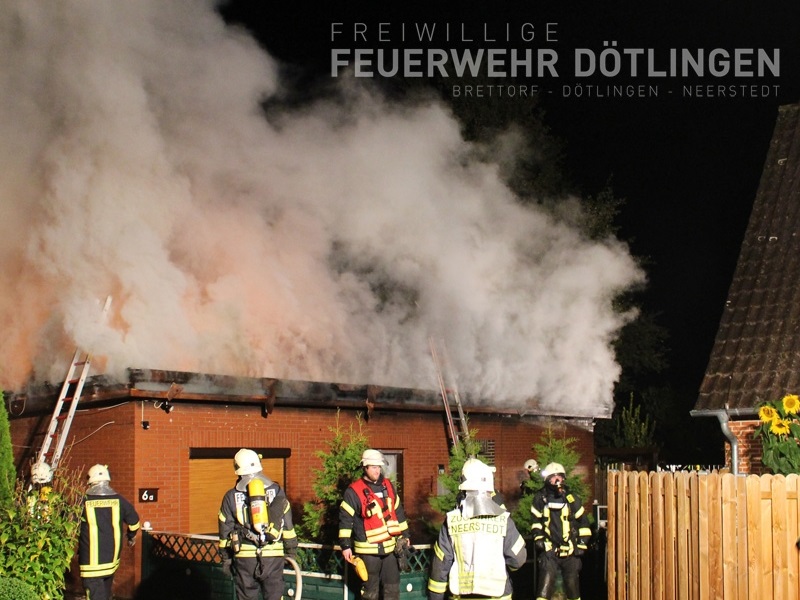 Brand Einfamilienhaus Aschenstedt - Dötlingen - 30.09.2015 - Bild #1