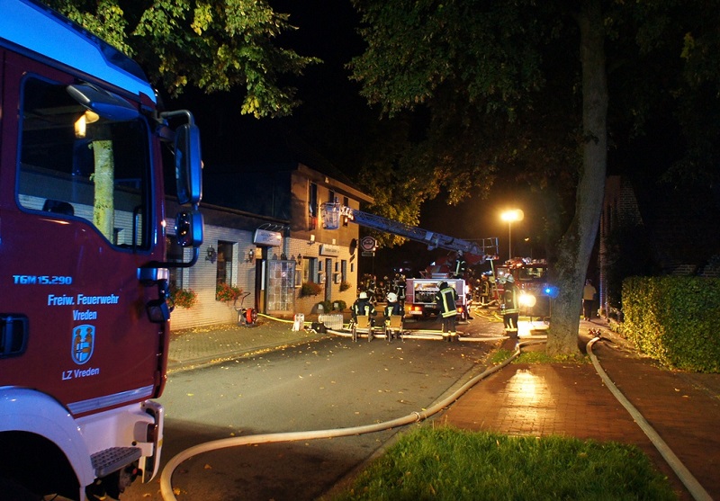 Brand Gaststätte Ellewick - Vreden - 17.09.2015 - Bild #1