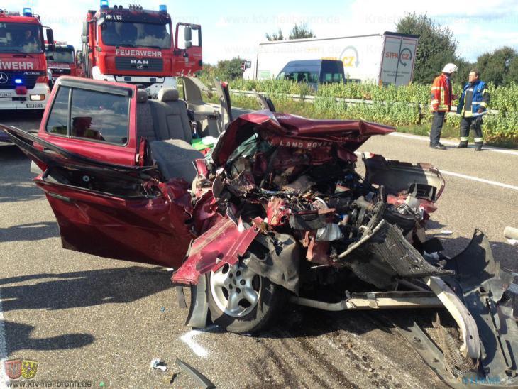 Verkehrsunfall A6 - Heilbronn - 09.09.2015 - Bild #1